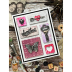 Simon Says Stamp Set of 5 Layering Templates Artful Palette 1124stc Valentine's Day Card