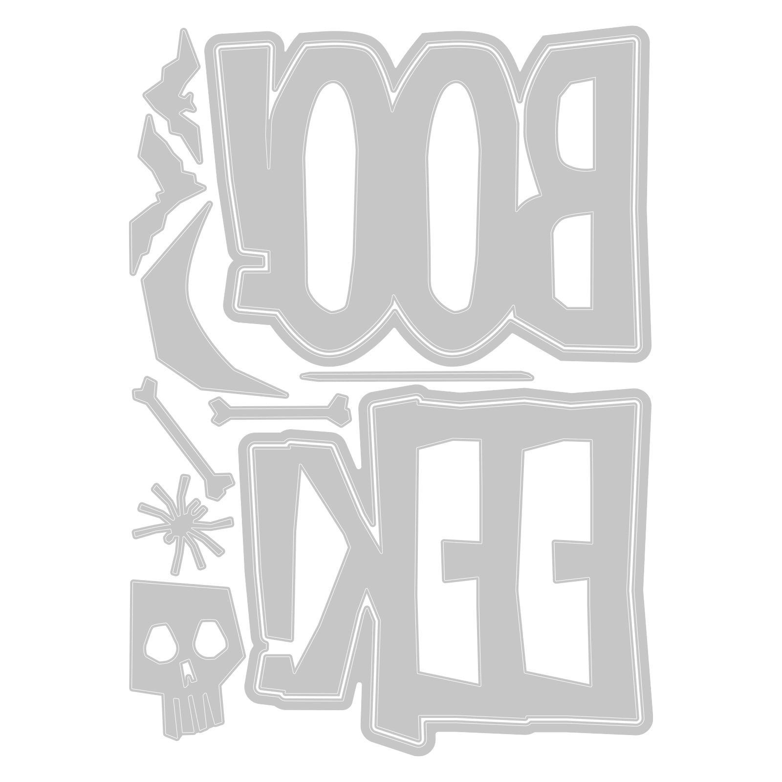 Tim Holtz Sizzix Big Frights Thinlits Dies 666381 line art