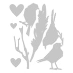 Tim Holtz Sizzix Vault Lovebirds Thinlits Dies 666566 line art