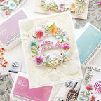 Pinkfresh Studio Garden Tapestry Clear Stamps 238324 Floral Friendship Card | color-code:ALT01
