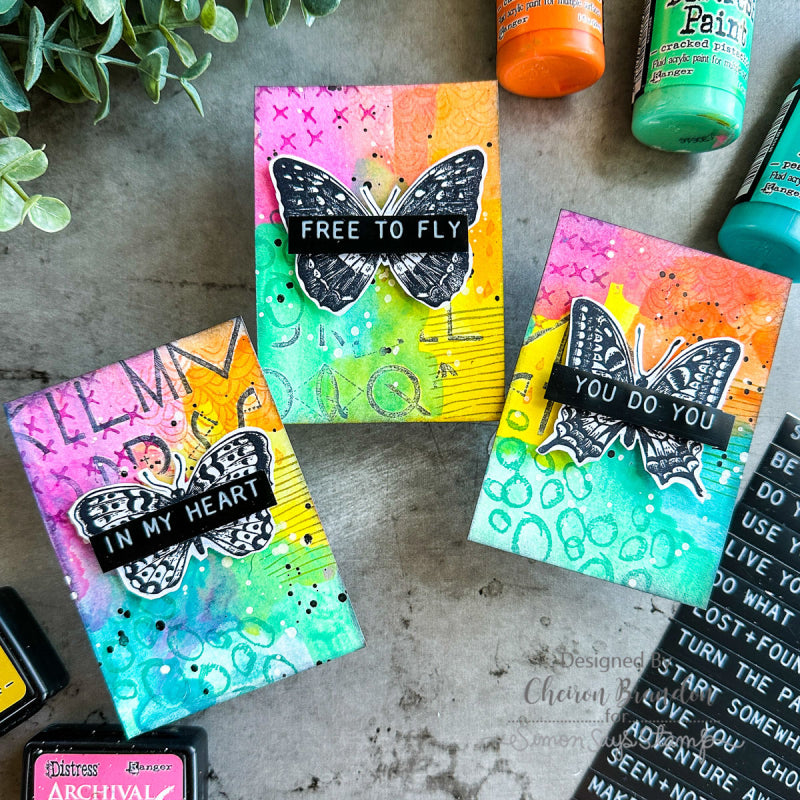 Tim Holtz Cling Rubber Stamps FLUTTER CMS294 Butterfly | color-code:ALT02