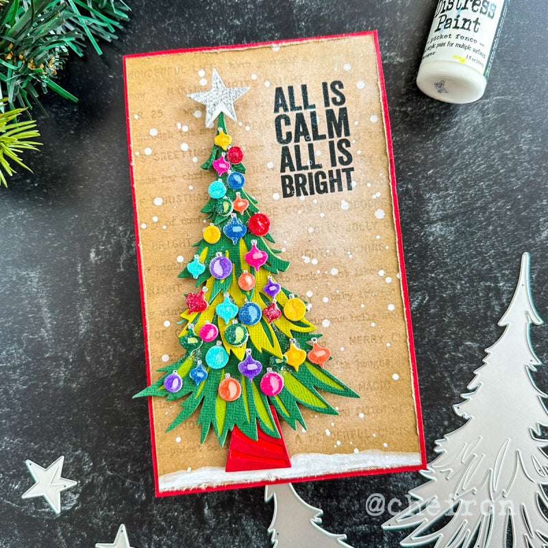 Tim Holtz Sizzix Trim a Tree, Colorize Thinlits Dies 666332 all is calm | color-code:ALT02
