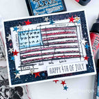 Tim Holtz Cling Rubber Stamps AMERICANA BLUEPRINTS cms145 happy 4th | color-code:ALT01