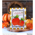 Pretty Pink Posh Layered Argyle Stencils autumn blessings