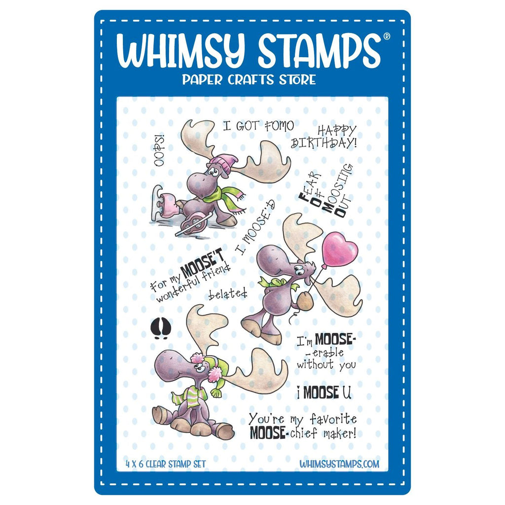 Whimsy Stamps Moose't Wonderful Clear Stamps c1429