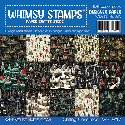 Whimsy Stamps Chilling Christmas 6x6 inch Paper Pack wsdp47