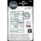 Tim Holtz Sizzix MINI FOUNDRY 3D Texture Fades Embossing Folder 665634
