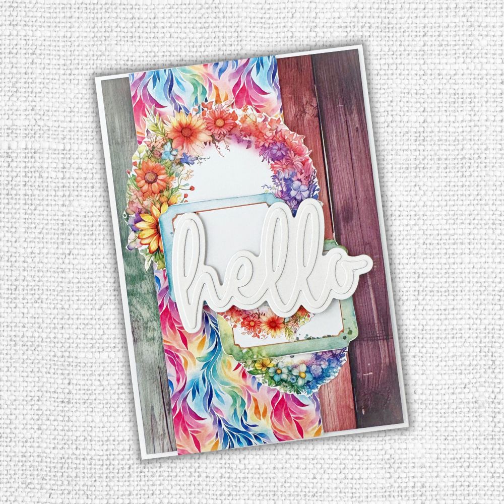 Paper Rose Rainbow Wood 6x6 Paper 31040 hello wood