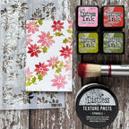 Tim Holtz Distress Holiday Texture Paste Sparkle Ranger tsck84495 Holiday Stencil Swatch | color-code:ALT03