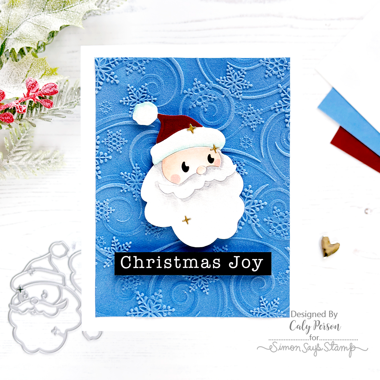 Simon Says Stamp! Simon Says Stamp SANTA CLAUS Wafer Dies sssd112752 Christmas Card with Velvet | color-code:ALT01