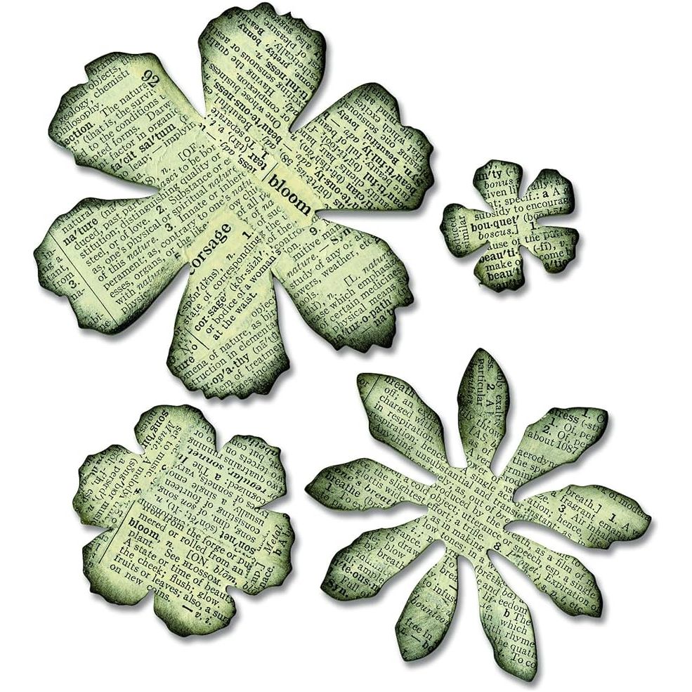 Tim Holtz Sizzix Die TATTERED FLORALS Bigz Flower Alterations 656640