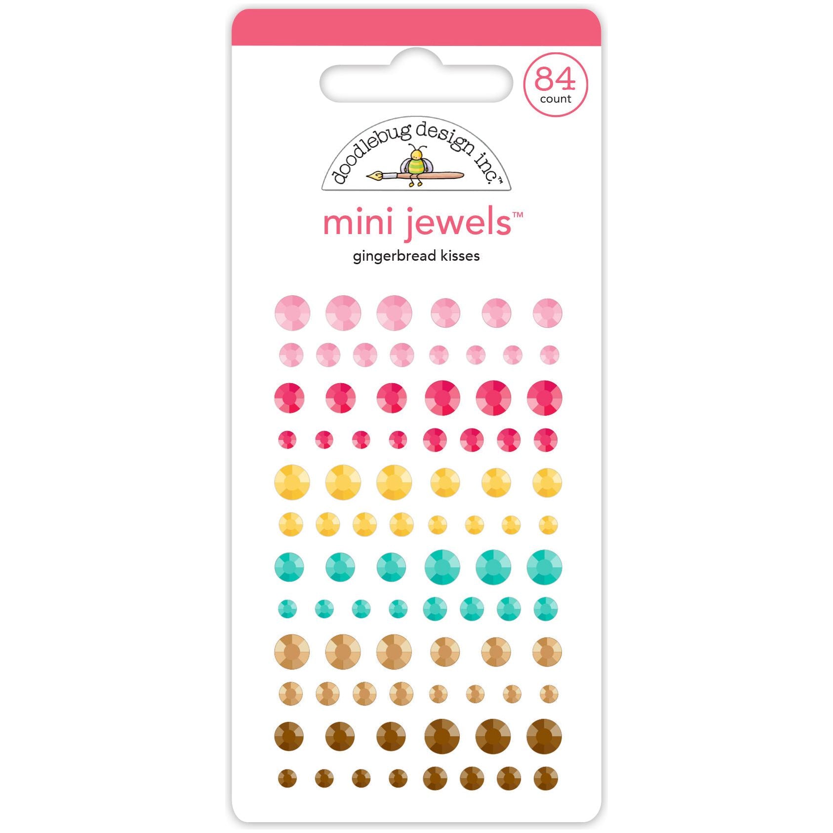Doodlebug Gingerbread Kisses Mini Jewels 8226