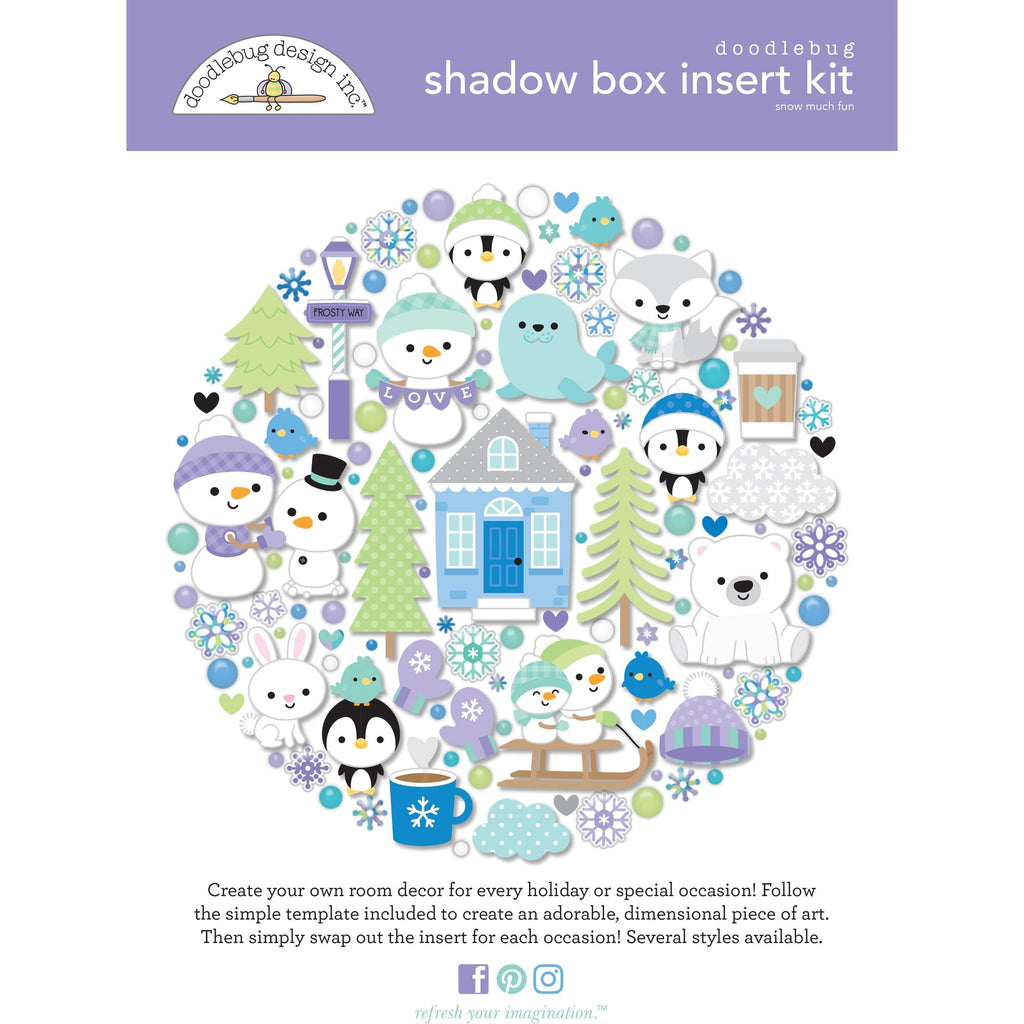 Doodlebug Snow Much Fun Shadow Box Kit 8395