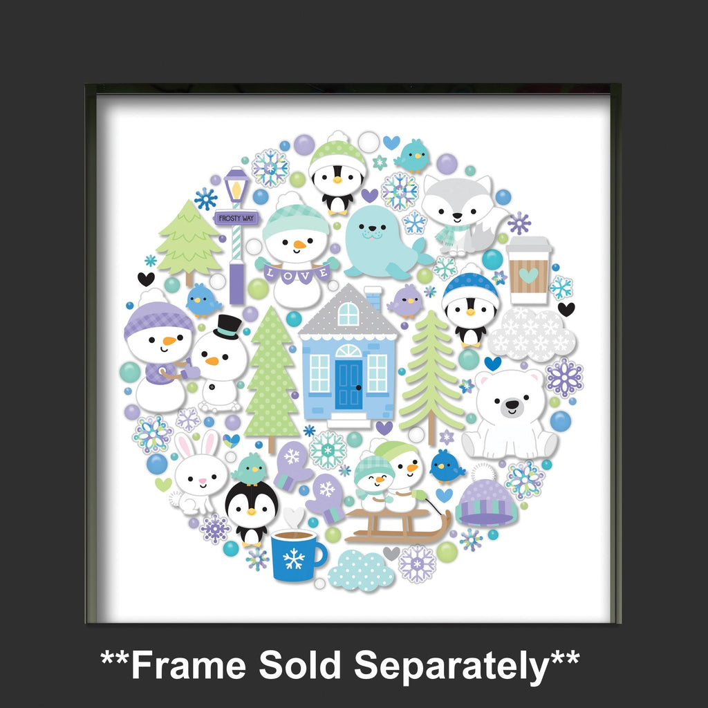 Doodlebug Snow Much Fun Shadow Box Kit 8395 in frame