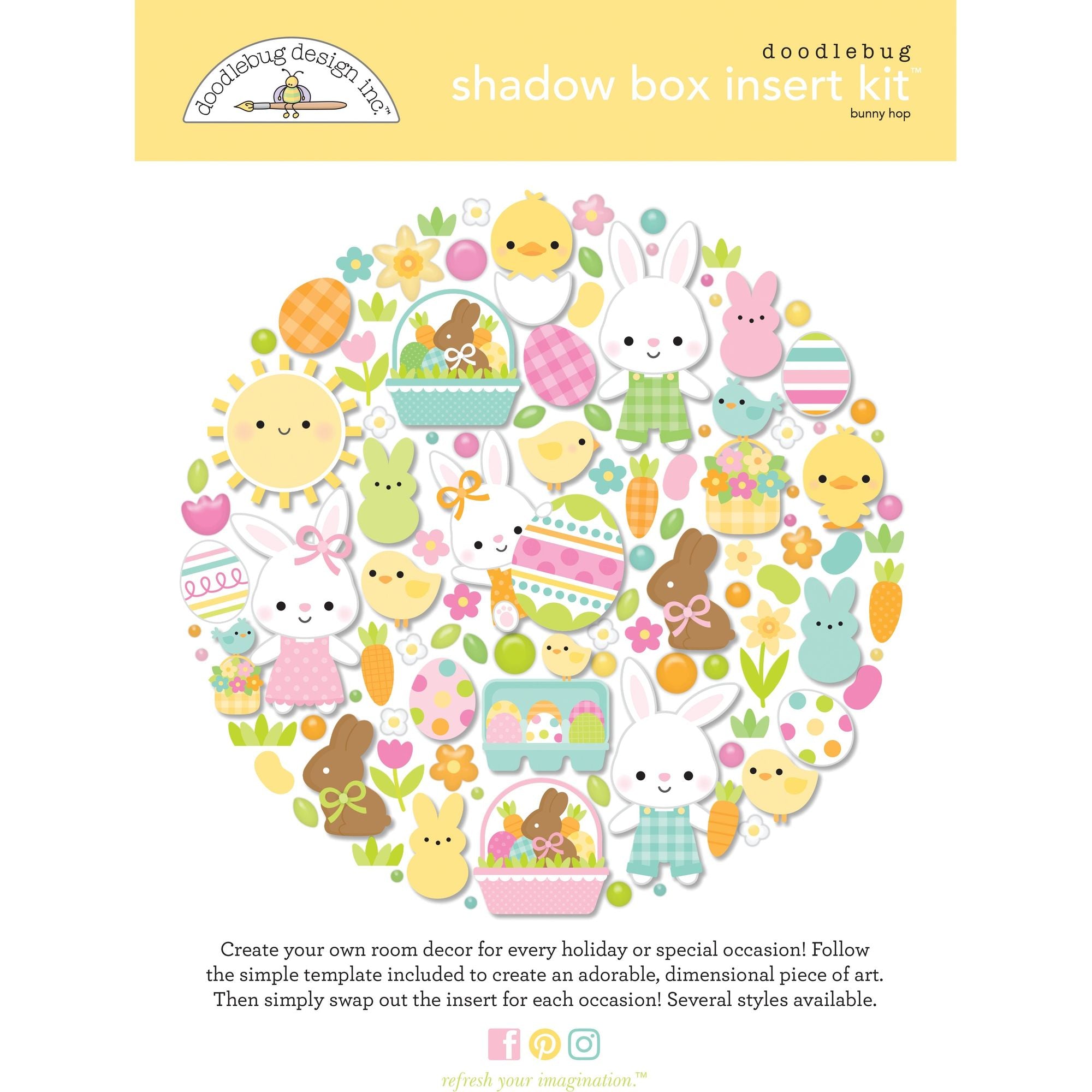 Doodlebug Bunny Hop Shadow Box Kit 8473