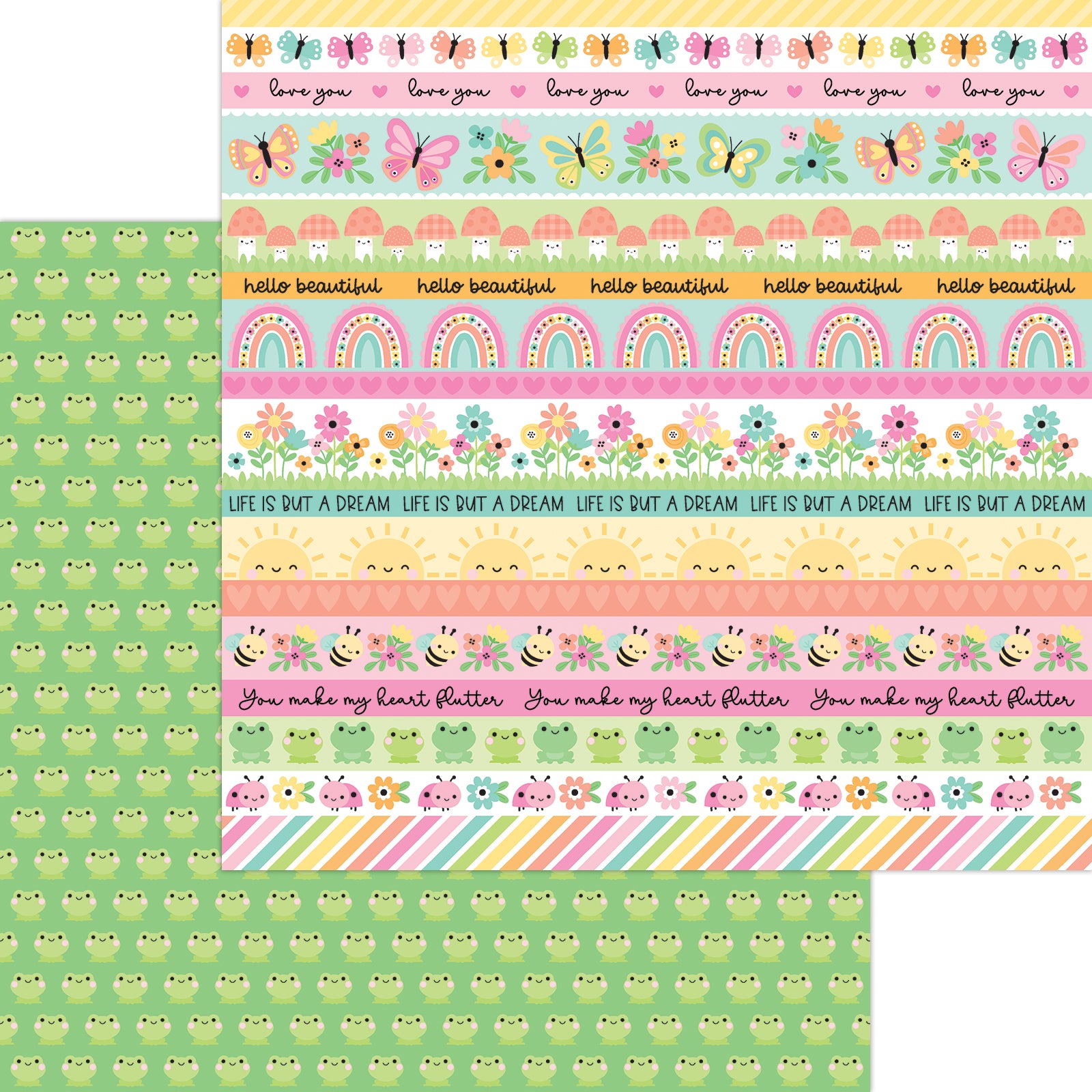 Doodlebug Butterfly Kisses 12x12 Inch Paper Pack 8821