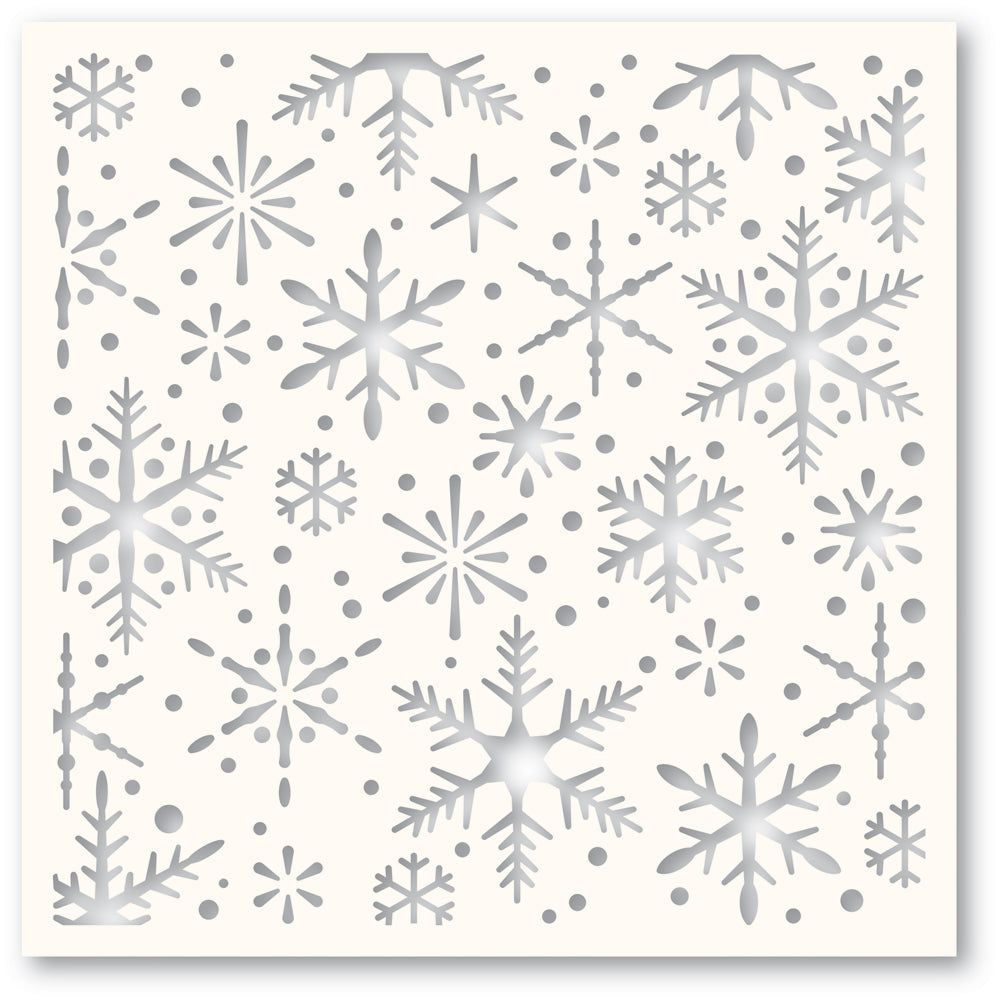 Memory Box Falling Snowflakes Stencil 88627