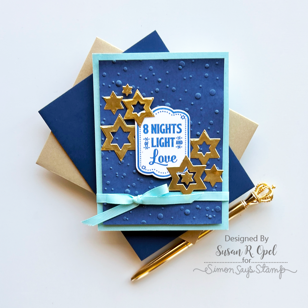 Simon Says Stamp 8 Nights Wafer Dies sssd112972c All The Joy Hanukkah Card