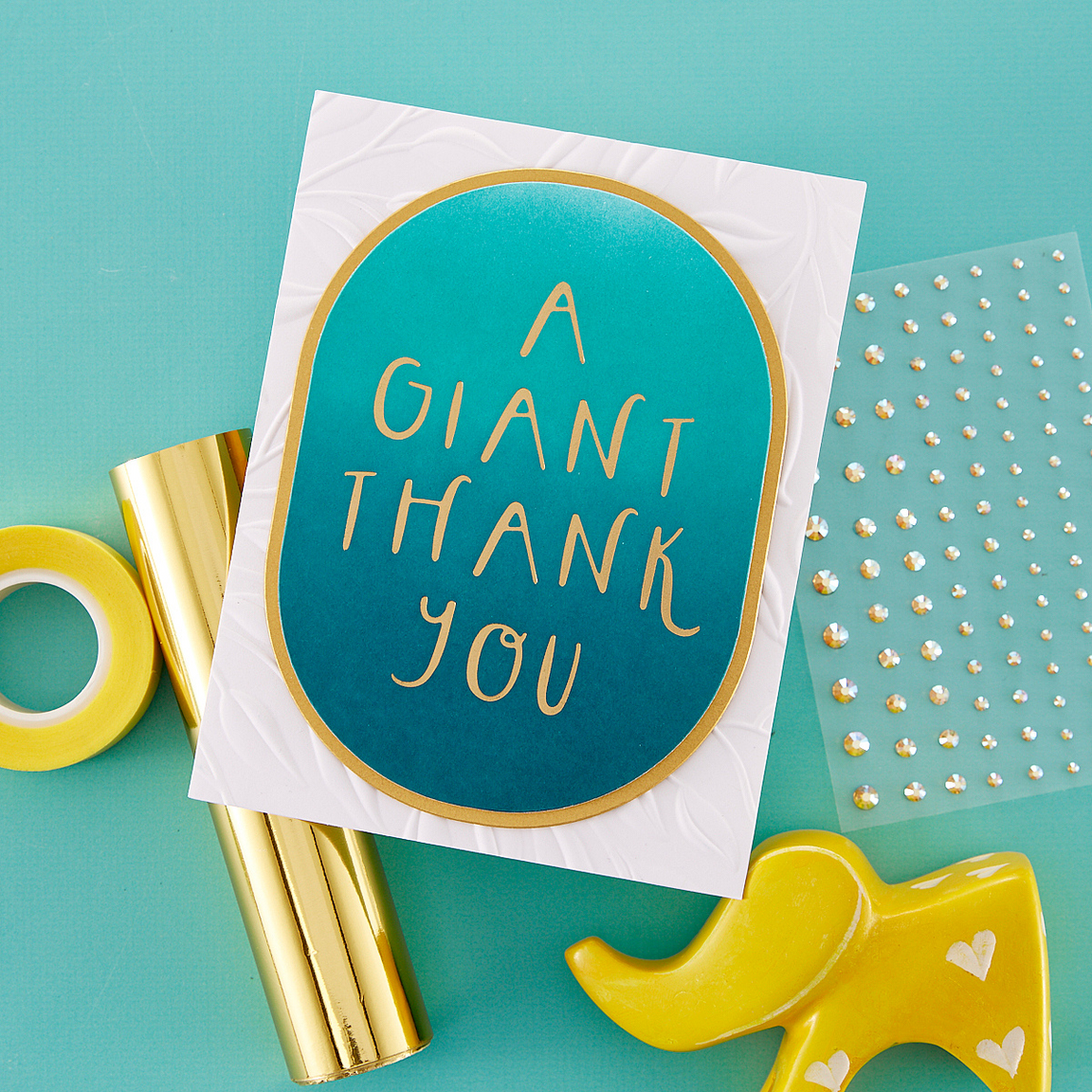 GLP-400 Spellbinders Giant Thank You Glimmer Hot Foil Plate Thank You