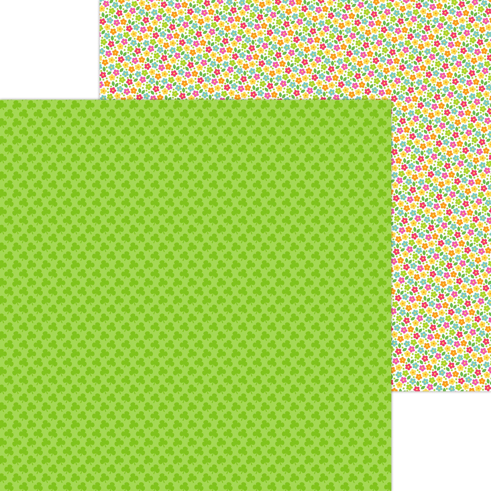 Doodlebug Lucky Me 12x12 Inch Paper Pack 9046 shamrock wishes