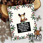 Riley And Company Funny Bones 3 days till Christmas Cling Rubber Stamp rwd-1199 christmas lights