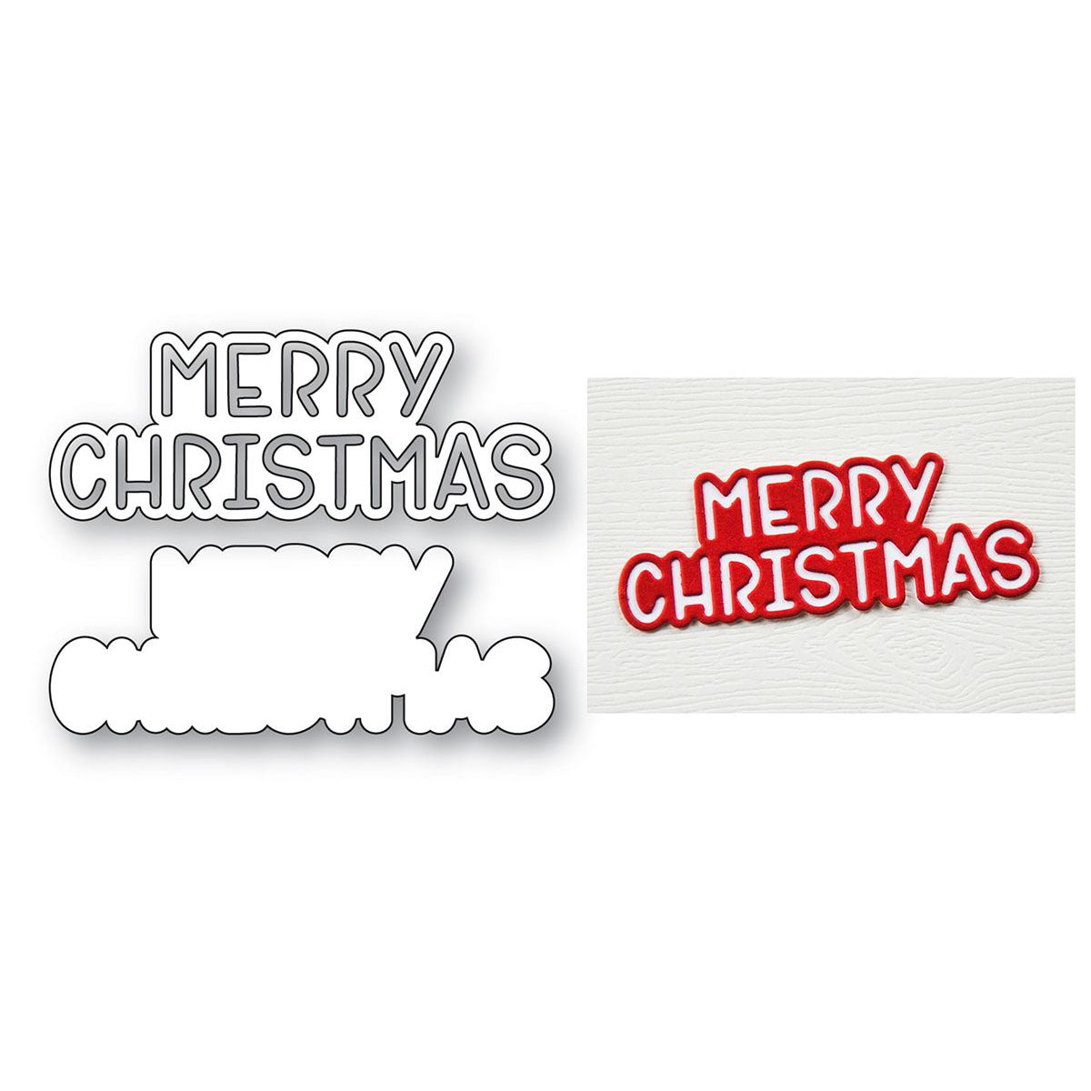 Memory Box Merry Christmas Marker Script Dies 94921