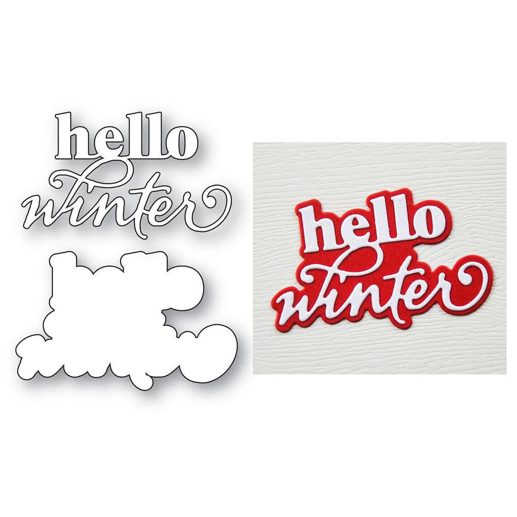 Memory Box Hello Winter Stylish Script Dies 94929
