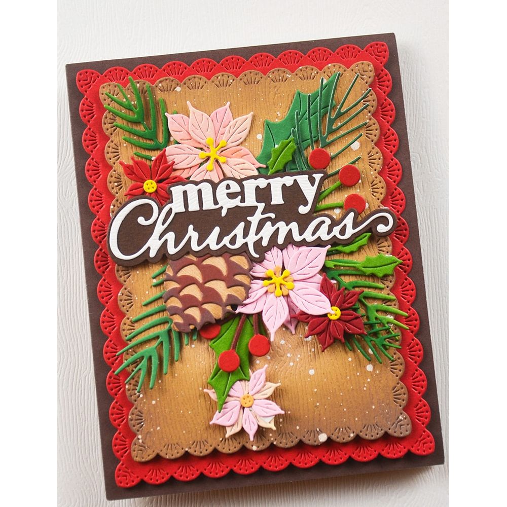 Memory Box Merry Christmas Stylish Script Dies 94936