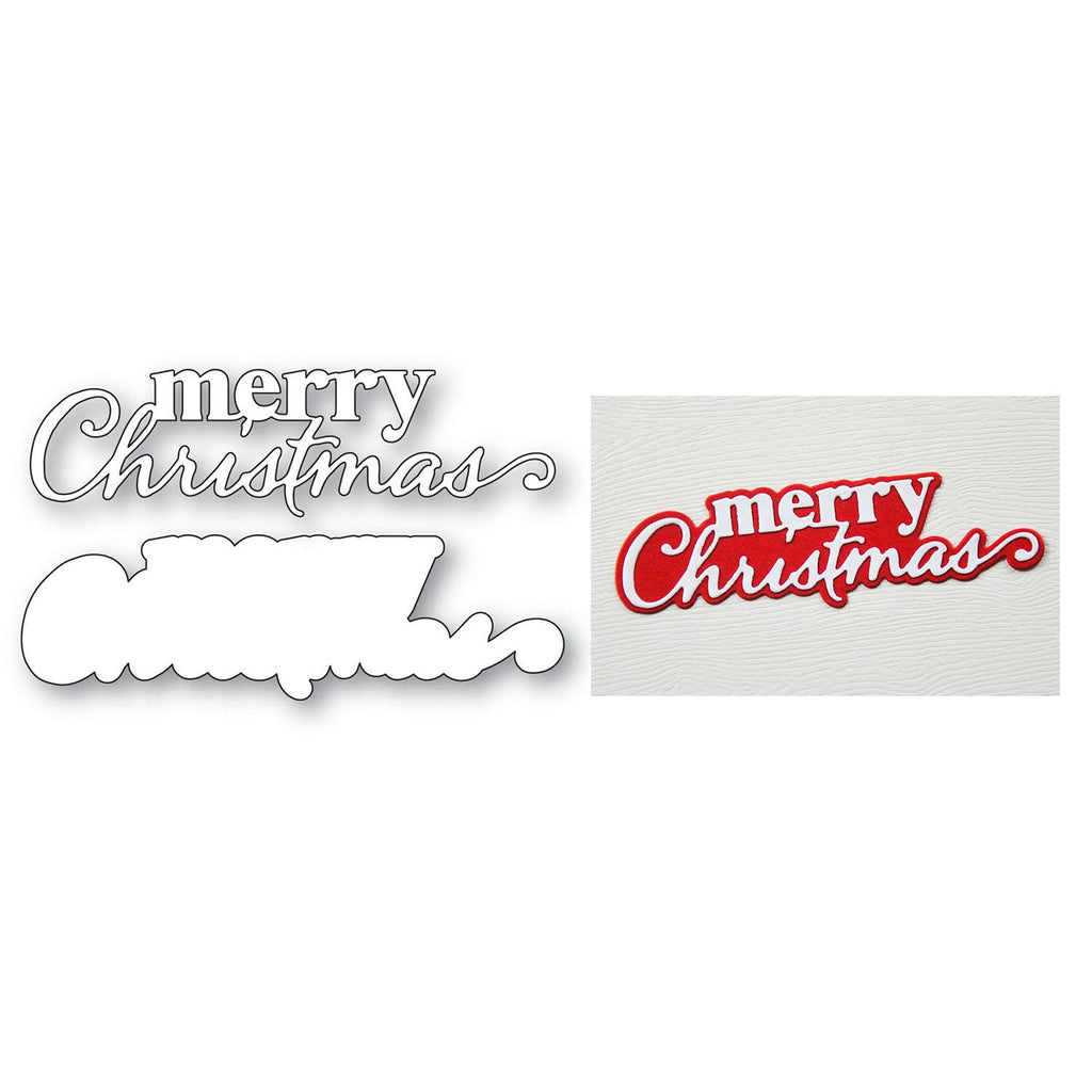 Memory Box Merry Christmas Stylish Script Dies 94936