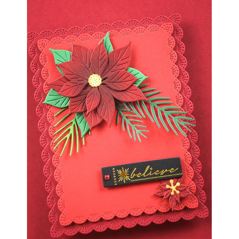 Memory Box Blooming Poinsettias Dies 94937