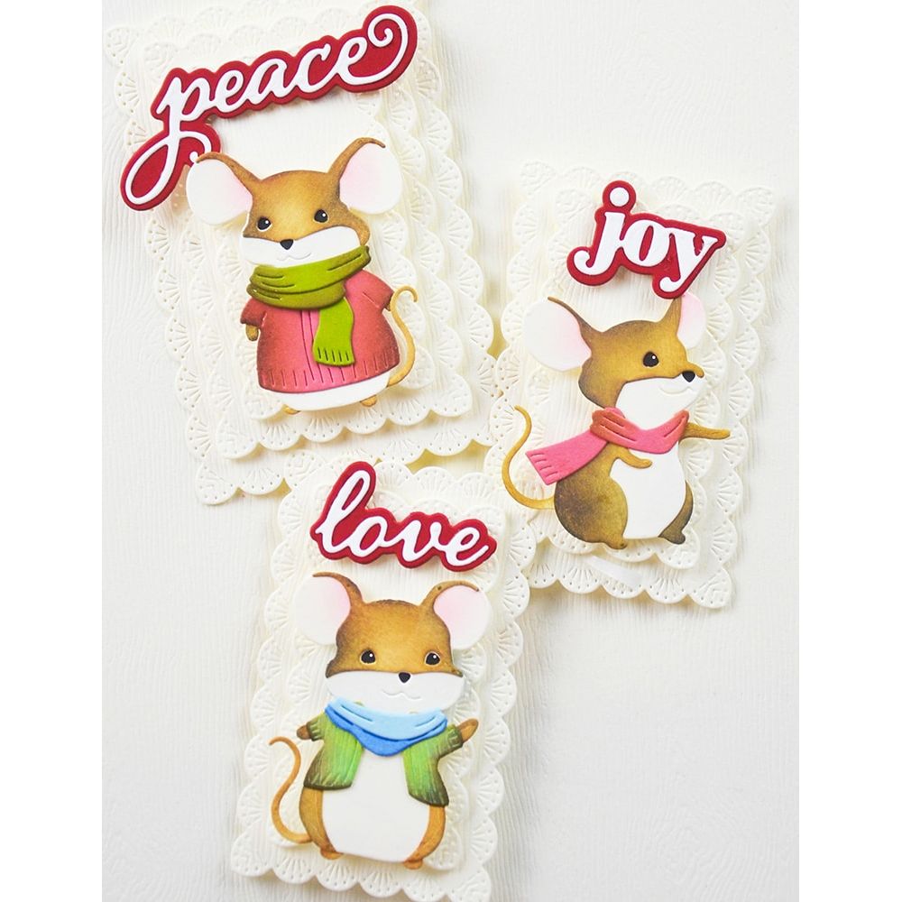 Memory Box Peace Love Joy Stylish Script Dies 94938