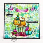 AALL & Create Purrfect Birthday A7 Clear Stamps 966 happy birthday