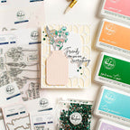 Pinkfresh Studio Farm Fresh Stencil Set 189323 Friendship Floral Card | color-code:ALT01
