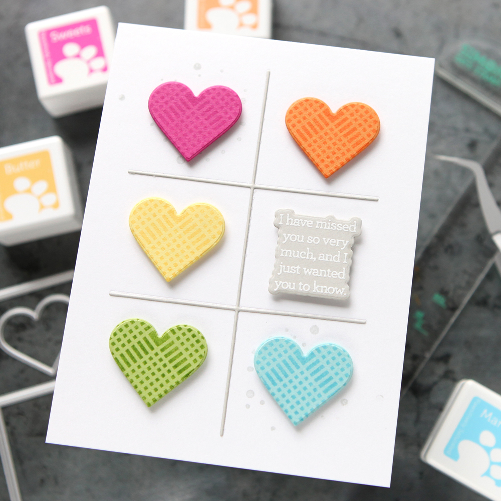 CZ Design Stamps and Dies A2 Grid Basics Bundle set1065ag Miss You Card | color-code:ALT06