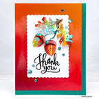 Simon Says Stamp A2 Scalloped Rectangles Wafer Dies 8021sd STAMPtember Thank You Card