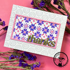 Simon Says Stamp A7 Nesting Frames Wafer Dies 1049sd Celebrate Thanks Card