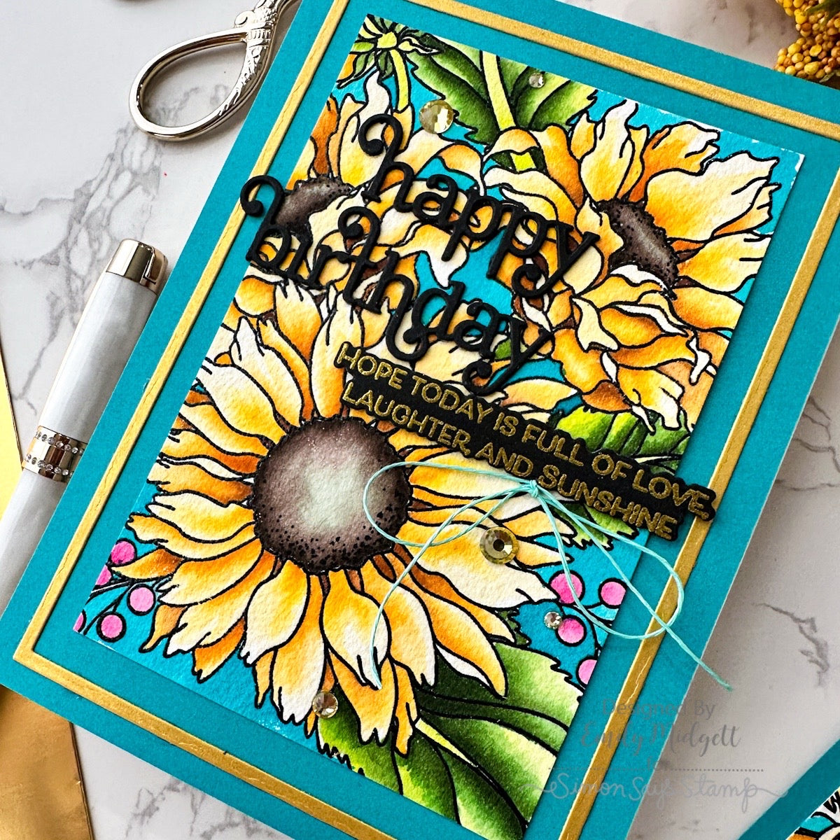 Simon Says Stamp A7 Frames Wafer Dies 1344sd STAMPtember Birthday Card | color-code:ALT04
