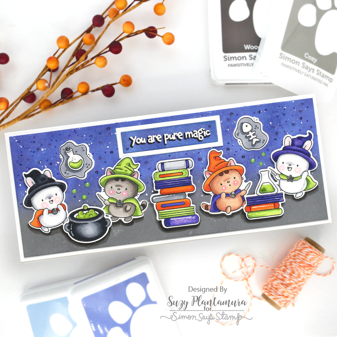 Simon Says Stamp A7 Frames Wafer Dies 1344sd STAMPtember Halloween Card | color-code:ALT02