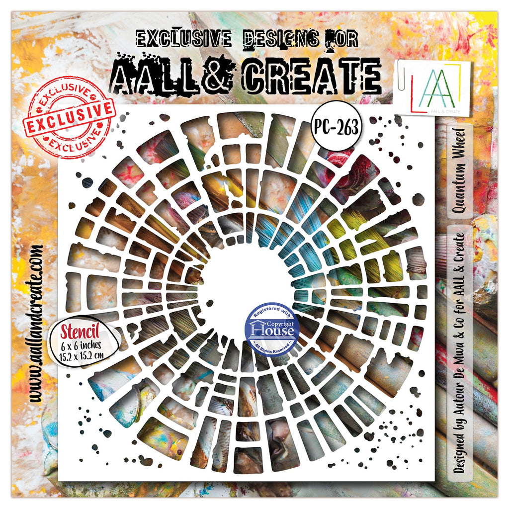 AALL & Create Bubble Field 6x6 Stencil pc-263