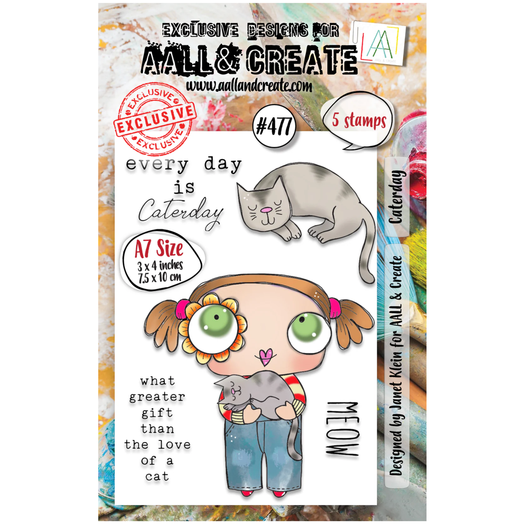 AALL & Create CATERDAY A7 Clear Stamp Set 477