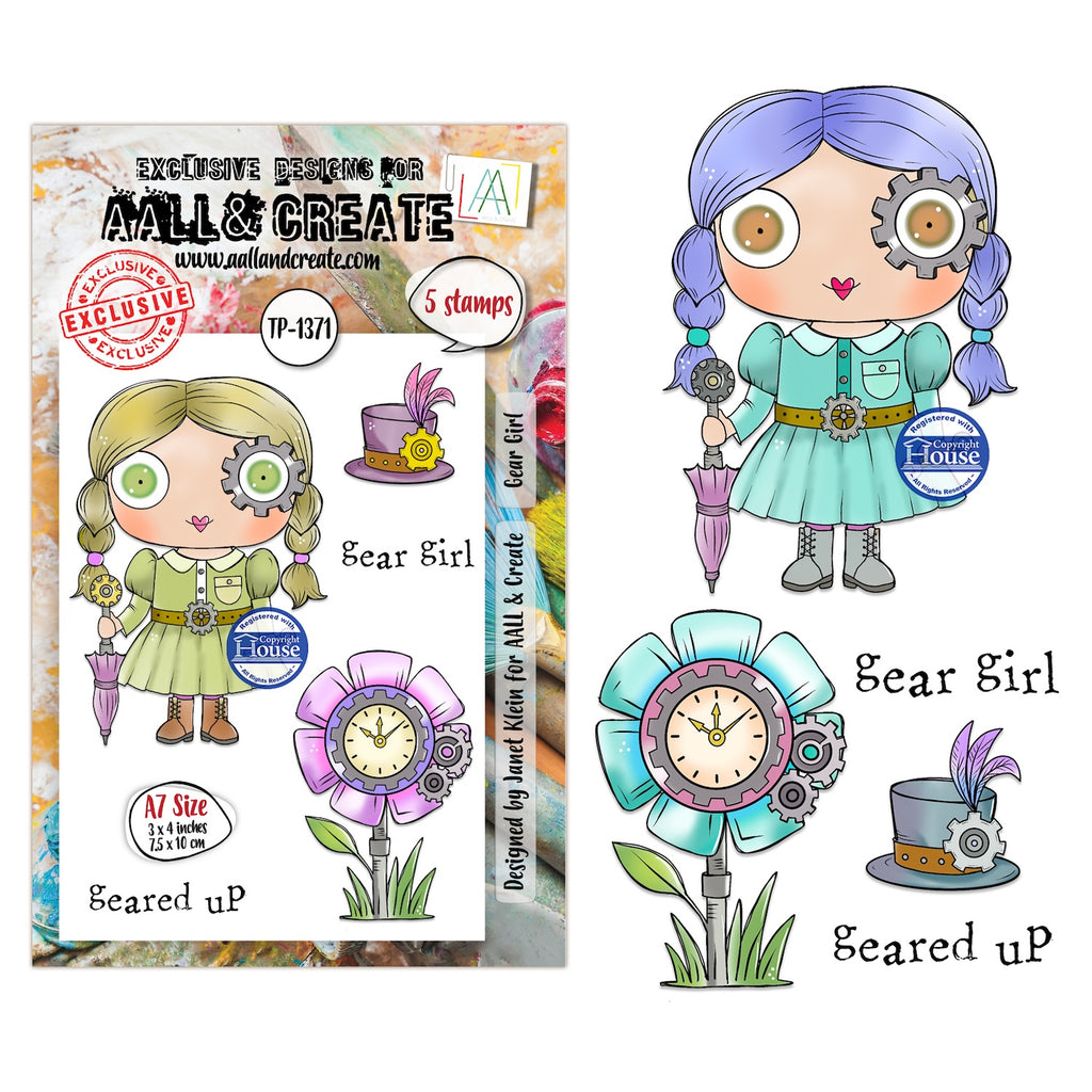 AALL & Create Gear Girl A7 Clear Stamp Set 1371