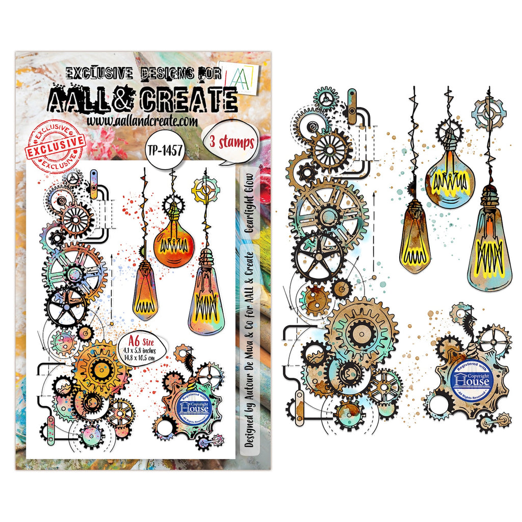 AALL & Create Gearlight Glow A6 Clear Stamp Set 1457