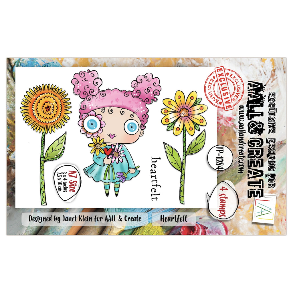AALL & Create Heartfelt A7 Clear Stamps 1284