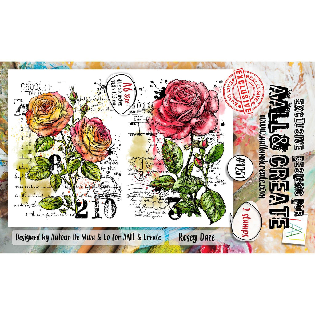 AALL & Create Rosey Daze A6 Clear Stamps 1251
