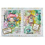 AALL & Create Sugarplum A7 Clear Stamp Set 1394 green fairy dress birdhouse clock it's sweet o clock card