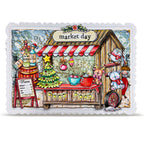 AALL & Create Tinsel and Tidings Ephemera Die Cuts ep-095 penguin bear food stand market day card