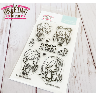 The Greeting Farm Mini-Remix Spring Clear Stamps