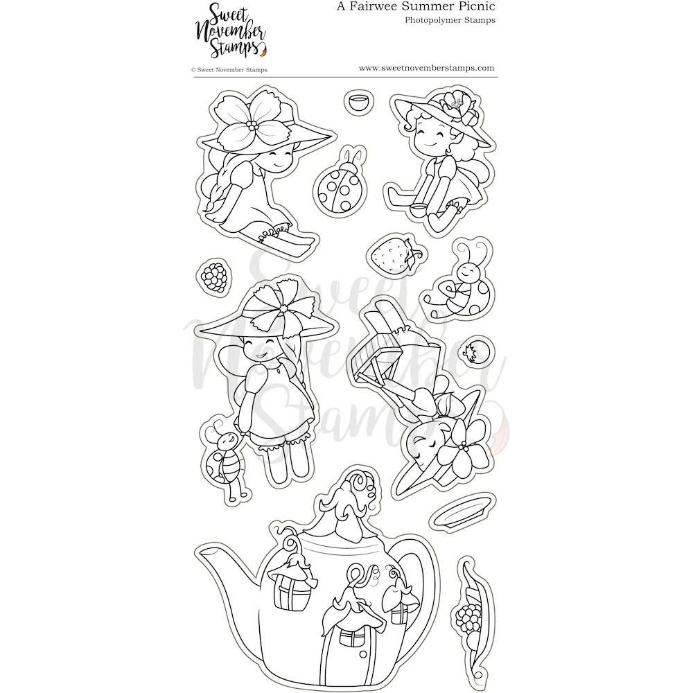 Sweet November Stamps Fairwee Summer Picnic Clear Stamp Set snsepsp21