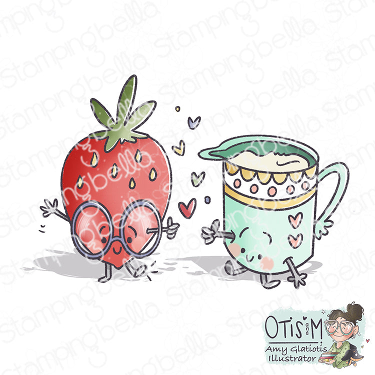 Stamping Bella Spec-Tacular Strawberries and Cream Cling Stamp ag1381