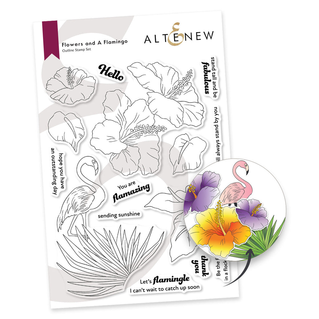 Altenew Flowers and A Flamingo Clear Stamps alt10168
